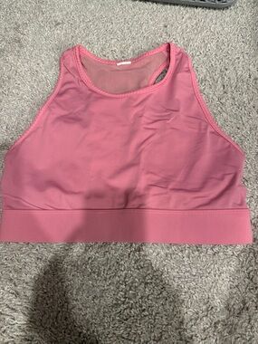Fabletics Rose Pink High-Neck Sports Bra